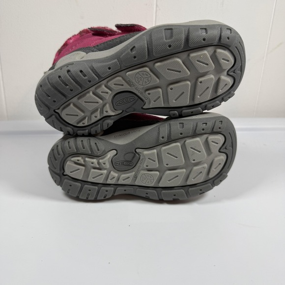 Keen Snow Boots Kids Size 10 Pink Faux Fur Lined Hook & Loop Winter Warm - Picture 9 of 9